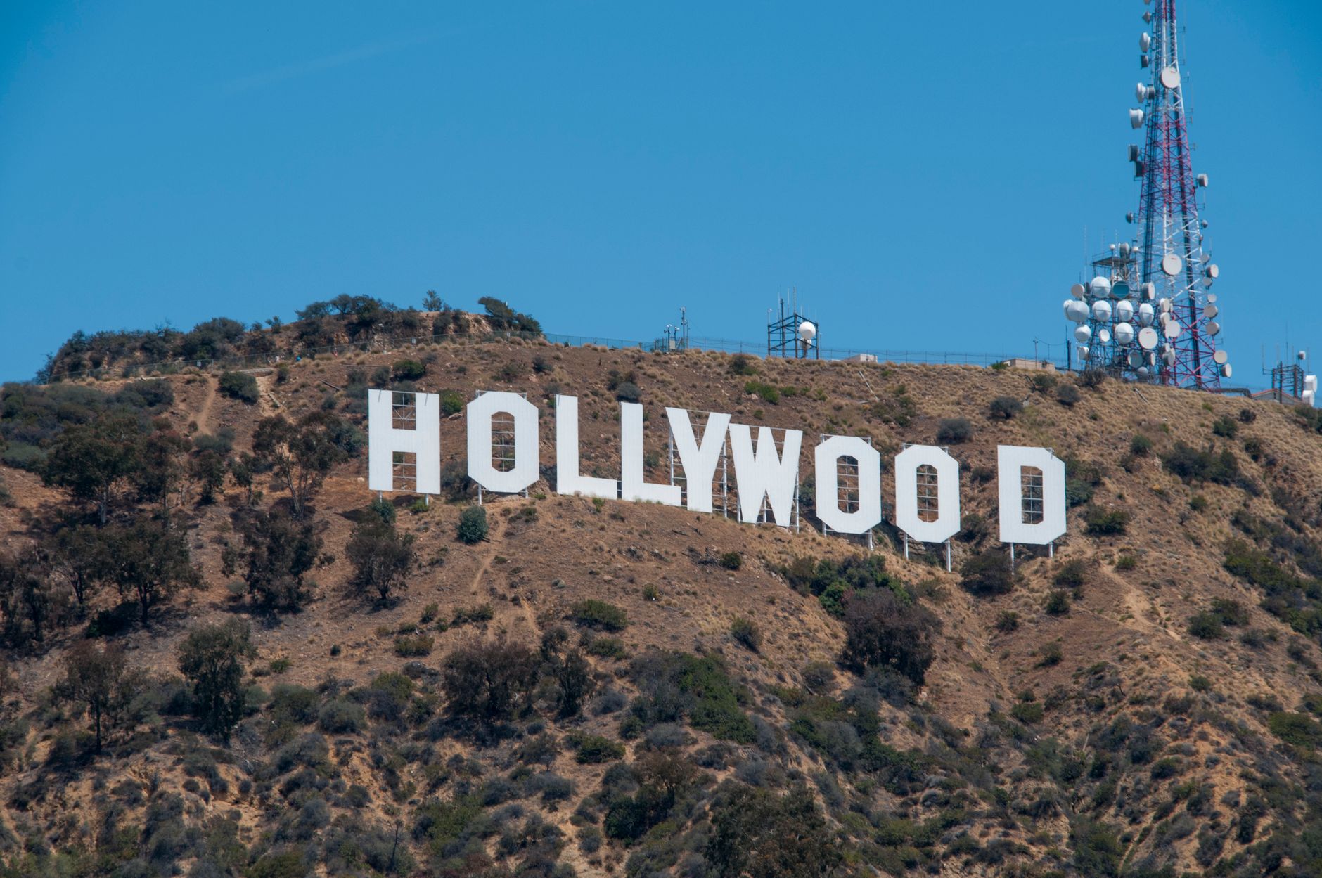 The Hollywood sign on a clear day