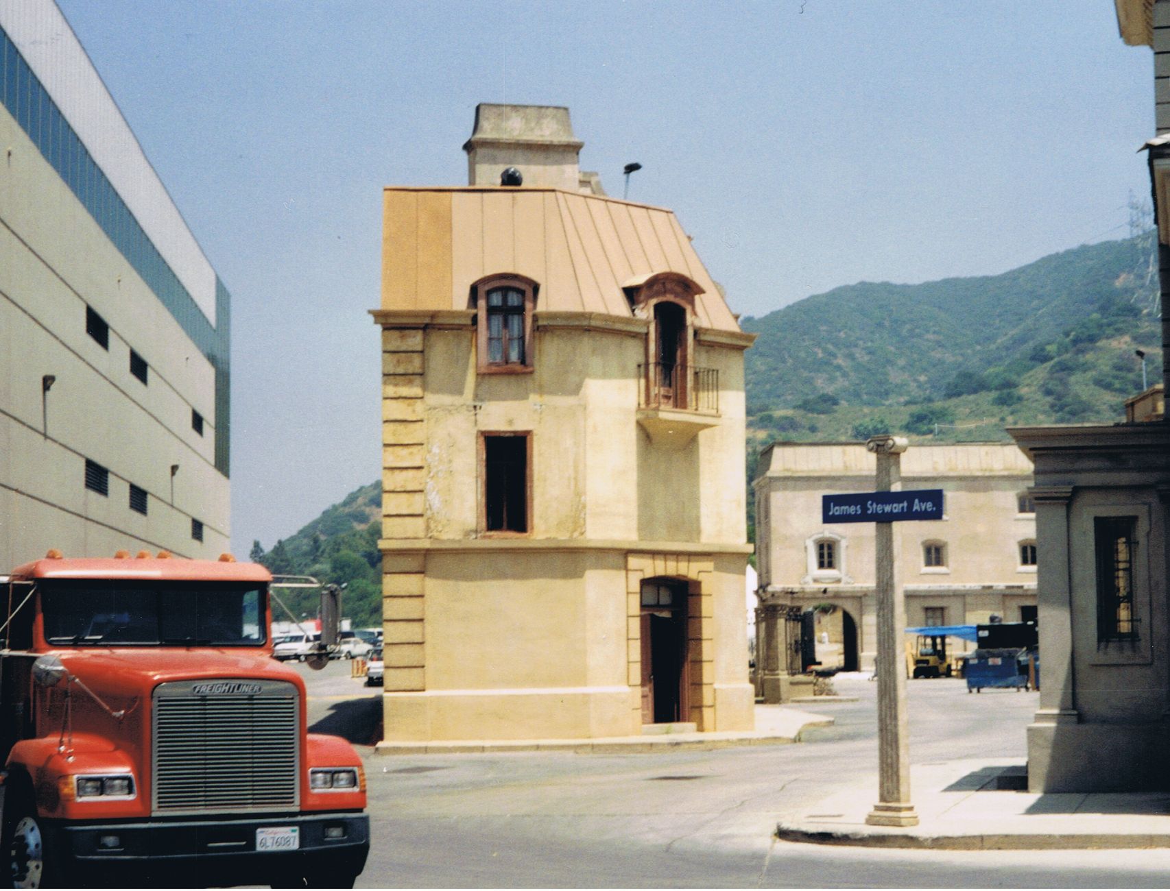 A building on a Hollywood studio lot